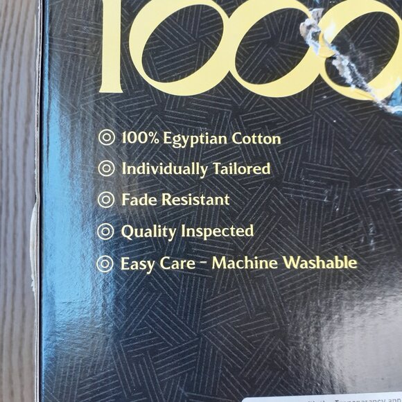 New Mayfair Linen Deep Blue Split King 1000 TC Egyptian Cotton Sheets - Picture 8 of 9